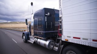 Stock image of a semi truck