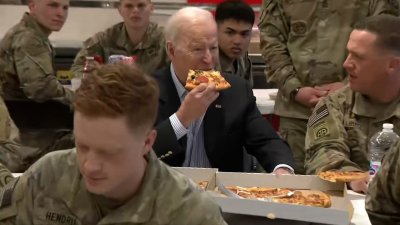Biden Enjoys Jalapeño Pizza with US Troops in Poland