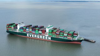 Ever Forward container ship stuck in the Chesapeake Bay