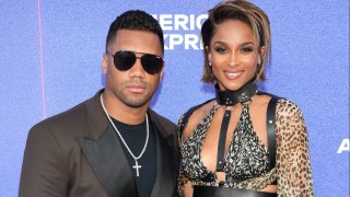 FILE - Russell Wilson and Ciara