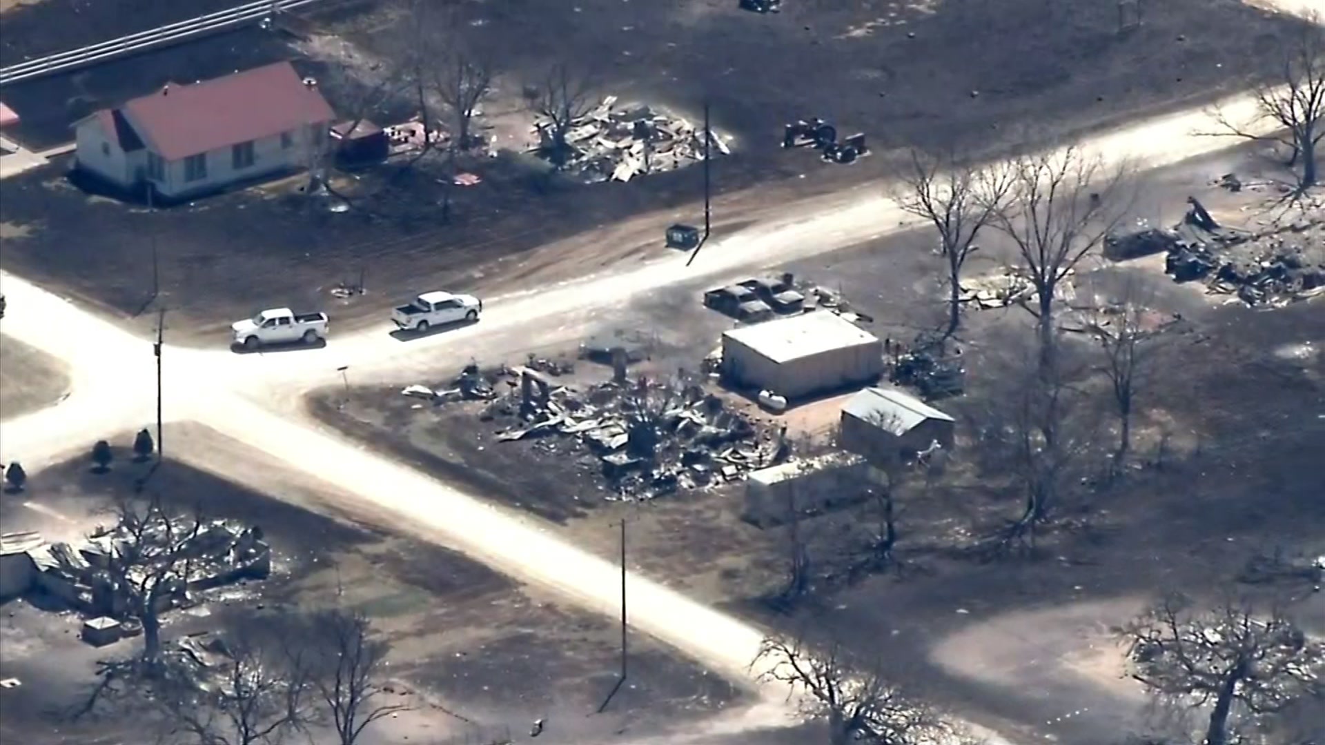 Multiple wildfires burned Friday in what fire officials call the Eastland Complex on Friday, March 18, 2022.