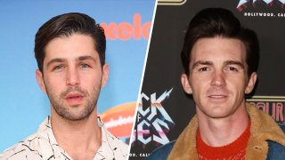Josh Peck, left, talked about his reaction when his former Drake & Josh co-star Drake Bell, right, made headlines about not being invited to the former's wedding.
