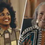 Daphne Maxwell Reid as Aunt Viv in the "Fresh Prince of Bel-Air," left, and as Helen in Peacock's 2022 "Bel-Air" reboot, right.