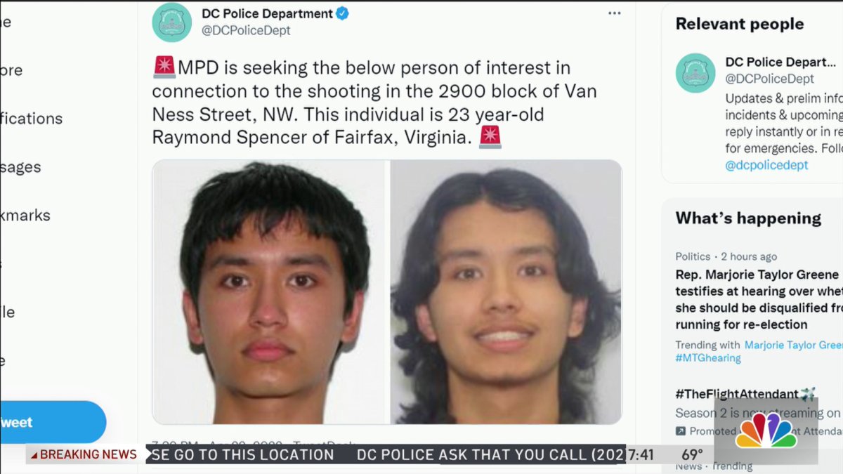 DC Police Seek 23-Year-Old Person of Interest in Van Ness Shooting ...