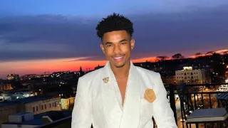ames Davis on his rooftop of a D.C. apartment