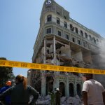 The five-star Hotel Saratoga is heavily damaged after an explosion in Old Havana, Cuba