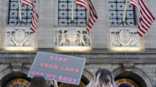 Demonstrators Protest Amid Leaked Supreme Court Draft To Overturn Roe V. Wade