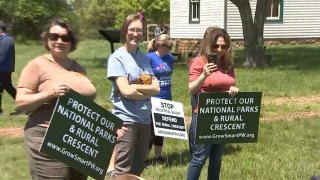 Manassas National Battlefield Park demonstrators