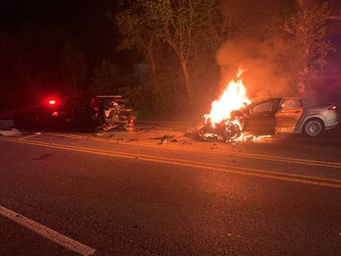 Driver Who Struck Maryland Trooper Rescued From Burning Car: Police - Vimarsana News