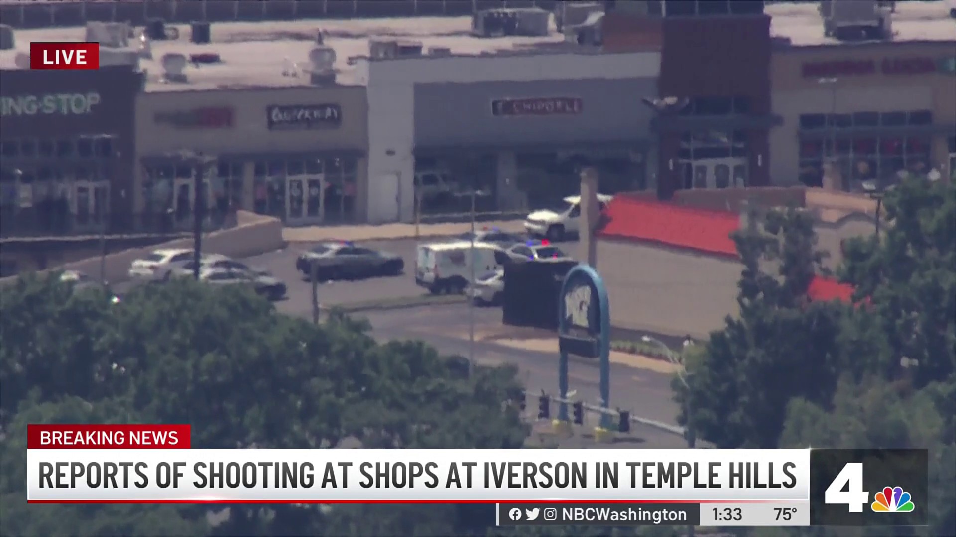 Reports of Shooting at Shops at Iverson in Temple Hills – NBC4