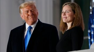 President Donald Trump and Amy Coney Barrett