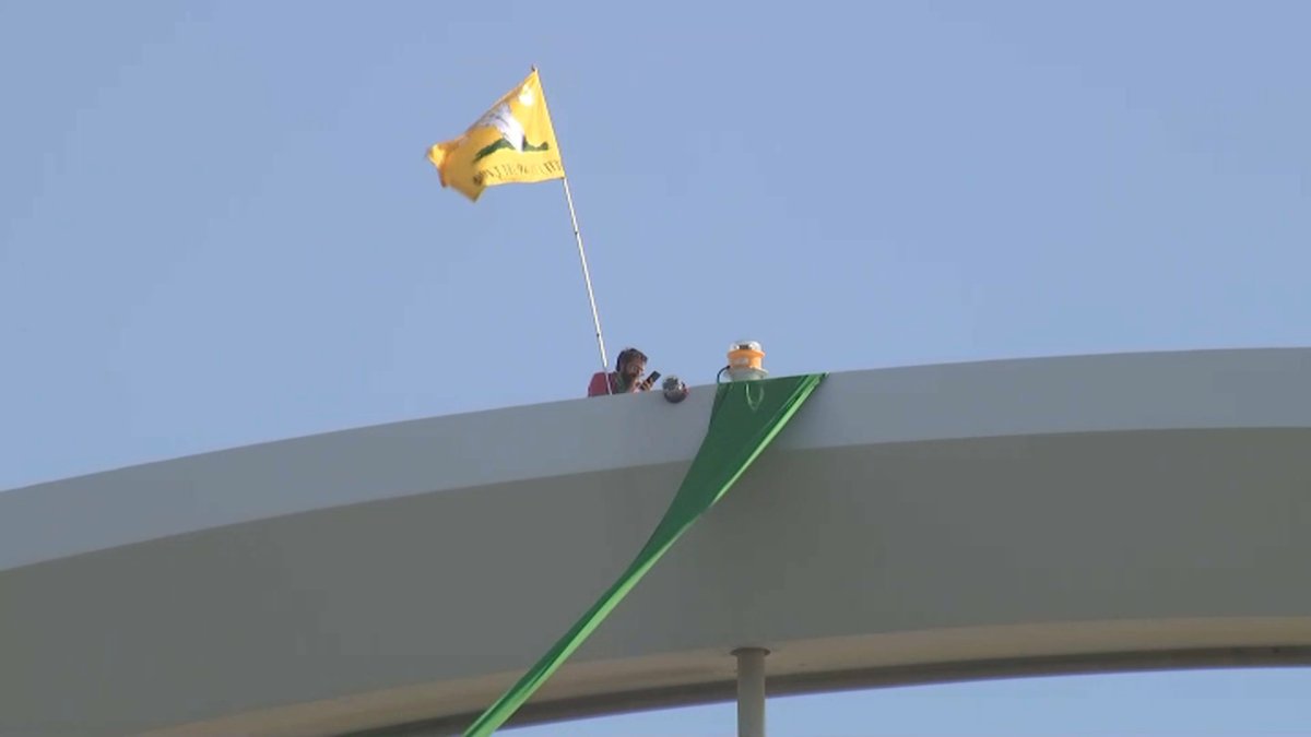 Abortion-Rights Protester Climbs Frederick Douglass Bridge in DC – NBC4 ...