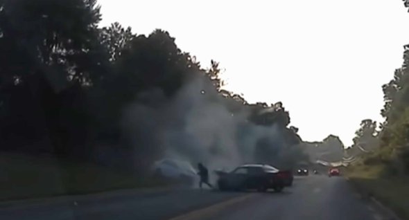 Dash-Cam Video Shows Car Nearly Hit Fairfax County Officer – NBC4