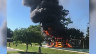 poolesville playground fire