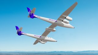 A conceptual rendering of the company’s carrier aircraft, also known as a “mothership.”