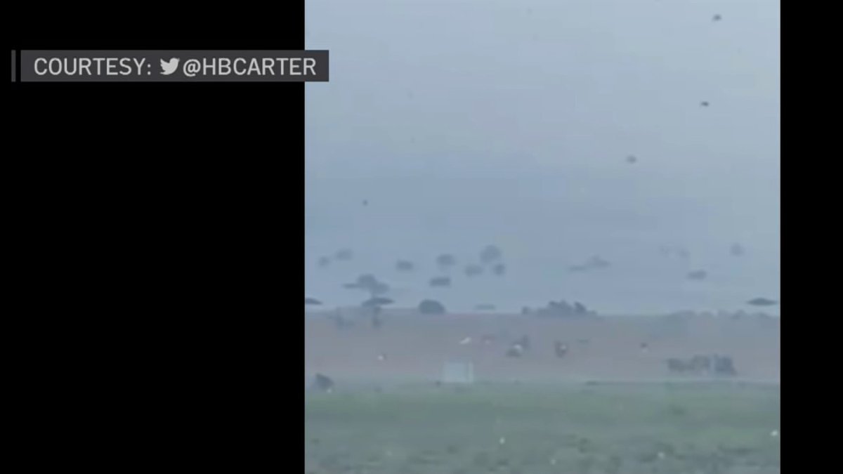 Umbrellas Went Flying at Bethany Beach From Friday Storms NBC4 Washington