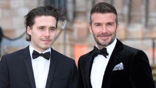 Brooklyn Beckham and David Beckham