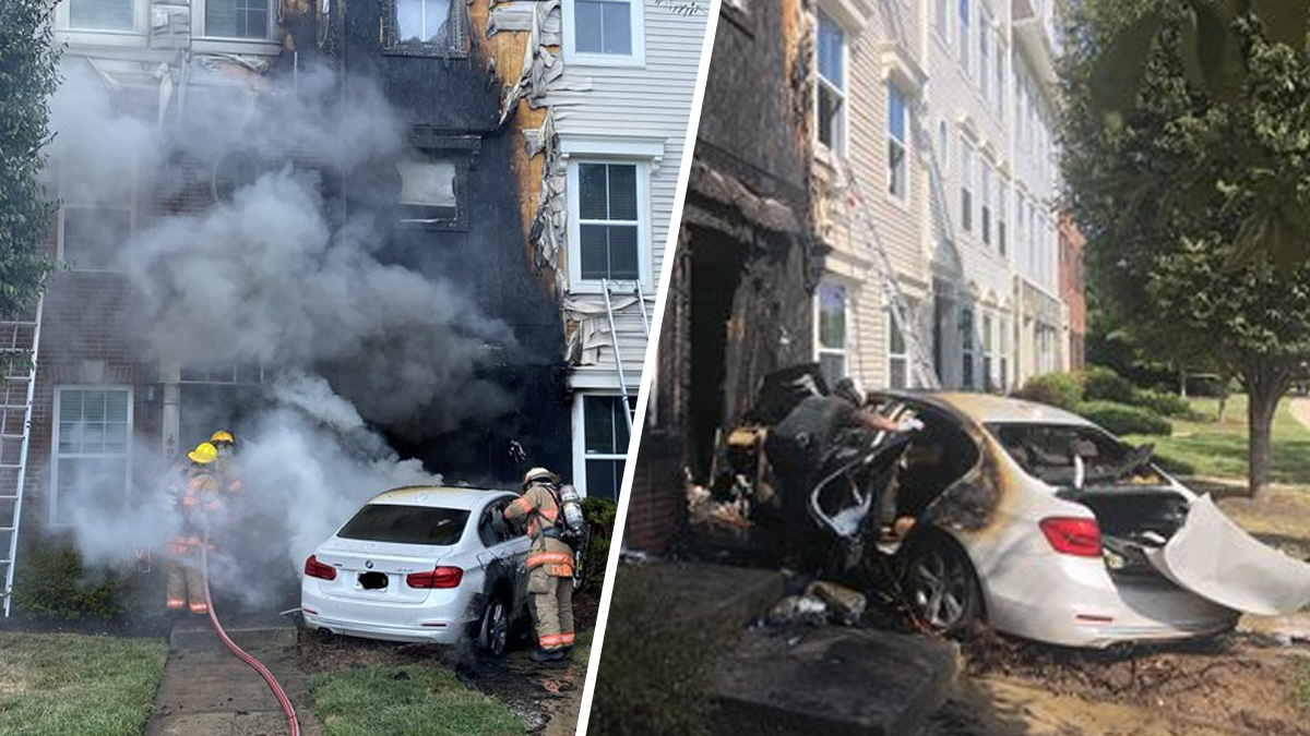 Driver Dies After Car Crashes into Gaithersburg Home, Catches Fire NBC4 Washington