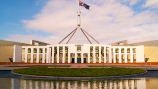 FILE - Parliament House in Canberra, Australia.