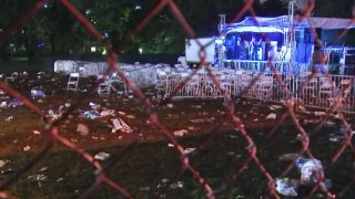 Police said one man was in surgery after being stabbed in the back.