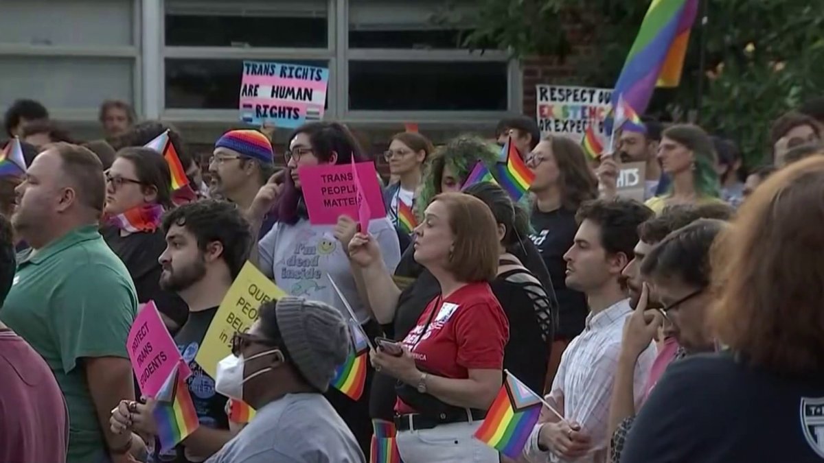 ‘Protect Trans Students': Fairfax Co. LGBTQ Pride Rally Resists Youngkin's Proposed Policy