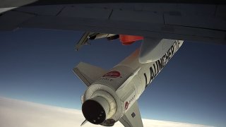 Virgin Orbit’s modified 747 jet “Cosmic Girl” releases the company’s LauncherOne rocket for a mission on January 13, 2022.