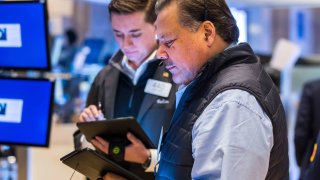 Traders on the floor of the NYSE, Nov. 1, 2022.