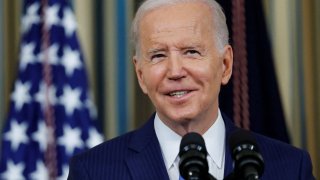 U.S. President Joe Biden discusses the 2022 U.S. midterm election results during a news conference in the State Dining Room at the White House in Washington, November 9, 2022.