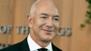 Jeff Bezos attends “The Lord Of The Rings: The Rings Of Power” World Premiere at Leicester Square on August 30, 2022 in London, England.