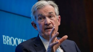 Chair of the U.S. Federal Reserve Jerome Powell speaks at the Brookings Institution, November 30, 2022 in Washington, D.C.