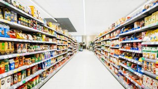 A Colorful Supermarket Aisle