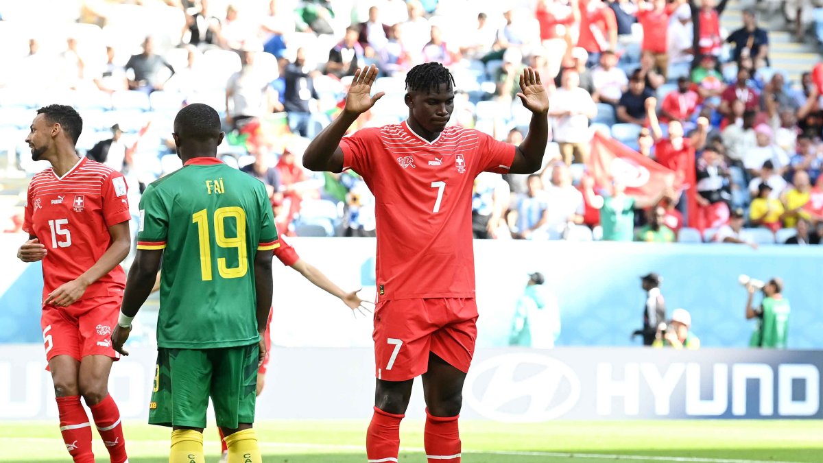 Switzerland's Breel Embolo Doesn't Celebrate After Goal Against Cameroon - NBC4 Washington