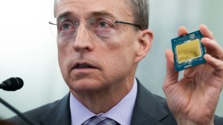 Pat Gelsinger, CEO, of Intel Corporation, testifies during the Senate Commerce, Science, and Transportation hearing on semiconductors titled Developing Next Generation Technology for Innovation, in Russell Senate Office Building on Wednesday, March 23, 2022.