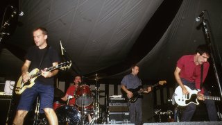 Fugazi performing at the Roseland Ballroom in New York in 1993.