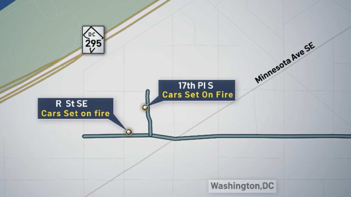 Three Cars Set on Fire in Southeast DC