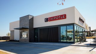 Exterior of a redesigned Chipotle restaurant