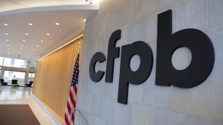 Signage at the Consumer Financial Protection Bureau (CFPB) headquarters in Washington, D.C.