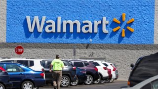 The Walmart logo is displayed outside their store near Bloomsburg.