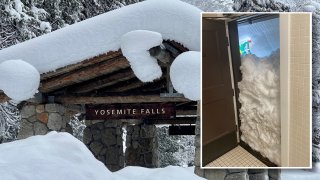 Significant snowfall at Yosemite National Park.