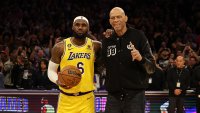 Watch: Kareem Abdul-Jabbar Passes Basketball to LeBron James After Breaking Record