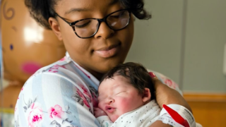 Shakia Harris with her son Kingston