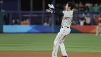 Shohei Ohtani Ready to Pitch vs. Mike Trout, USA in Relief at World Baseball Classic Final