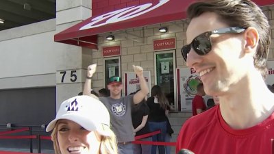 Nationals Fans in High Spirits Despite Windy Weather