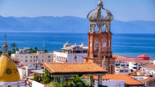 Puerto Vallarta – Mexico. Panoramic view of Puerto Vallarta on a clear winter day