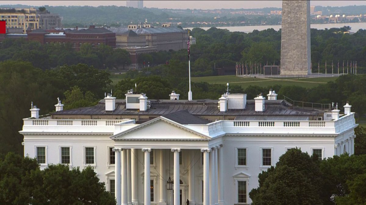 Car crashes White House