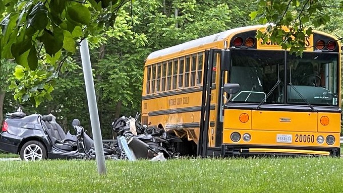Child, Young Adult Hurt in School Bus Crash in Montgomery Co. – NBC4 ...