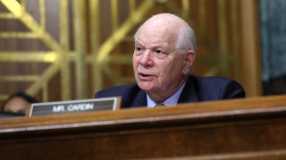 WASHINGTON, DC – FEBRUARY 15: U.S. Sen. Ben Cardin (D-MD) questions Internal Revenue Service (IRS) Commissioner nominee Daniel Werfel during his nomination hearing on February 15, 2023 at the U.S. Capitol in Washington, DC. Werfel previously held the office of Acting Commissioner of Internal Revenue in the Obama administration and was later a Managing Director of Boston Consulting Group in Washington, DC. (Photo by Kevin Dietsch/Getty Images)