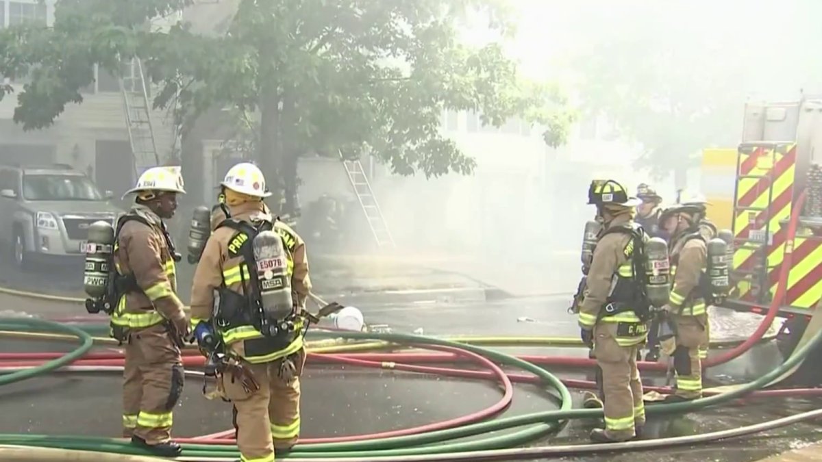 14 displaced after fire tears through Bristow townhouses NBC4 Washington