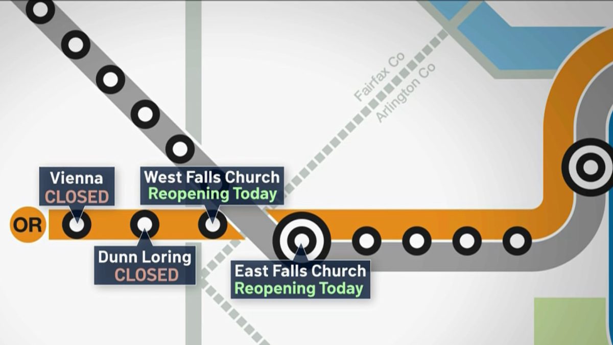 East West Falls Church Metro Stations reopen in Northern Virginia