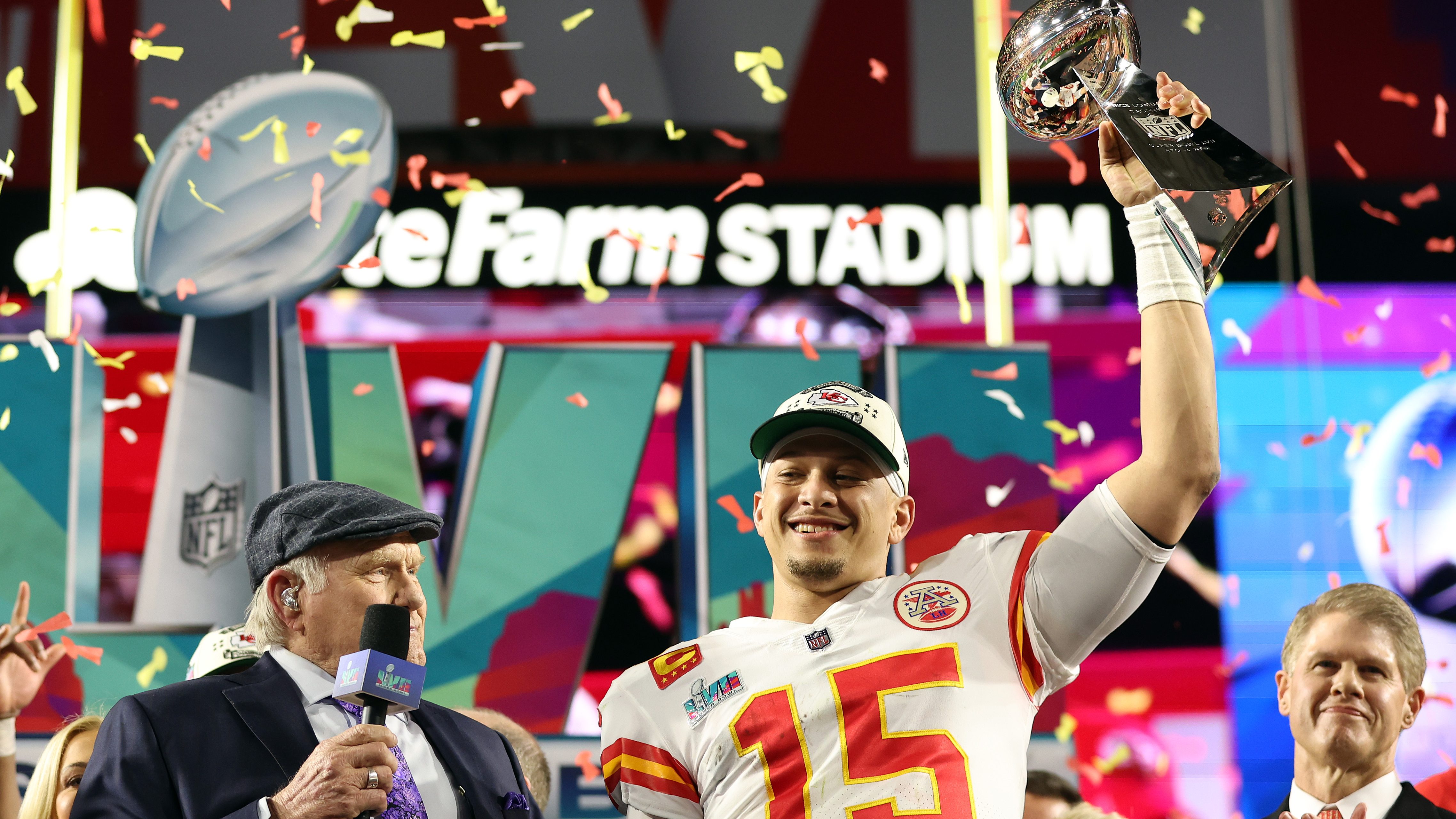 Lamar Hunt Trophy arrives at Arrowhead Stadium